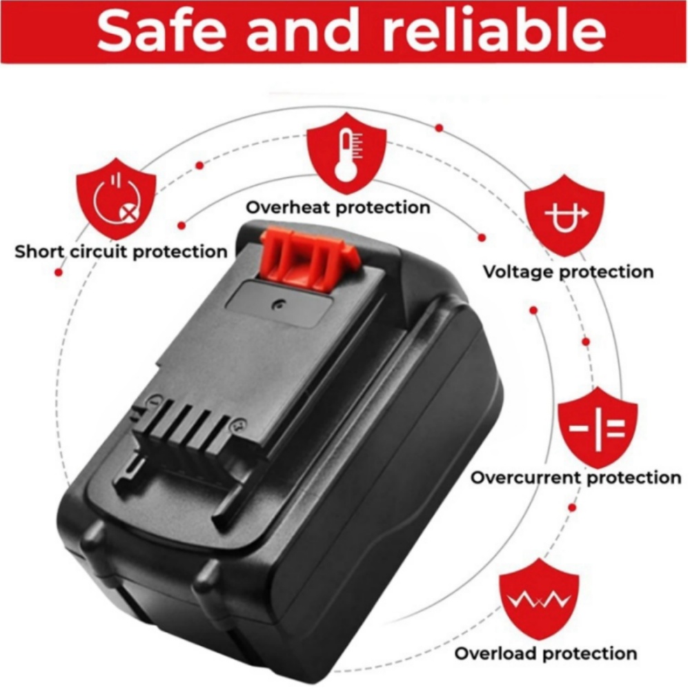 Replacement 20V 8000mAh Batter - Black+Decker Tool 20V Max ulasan dan harga