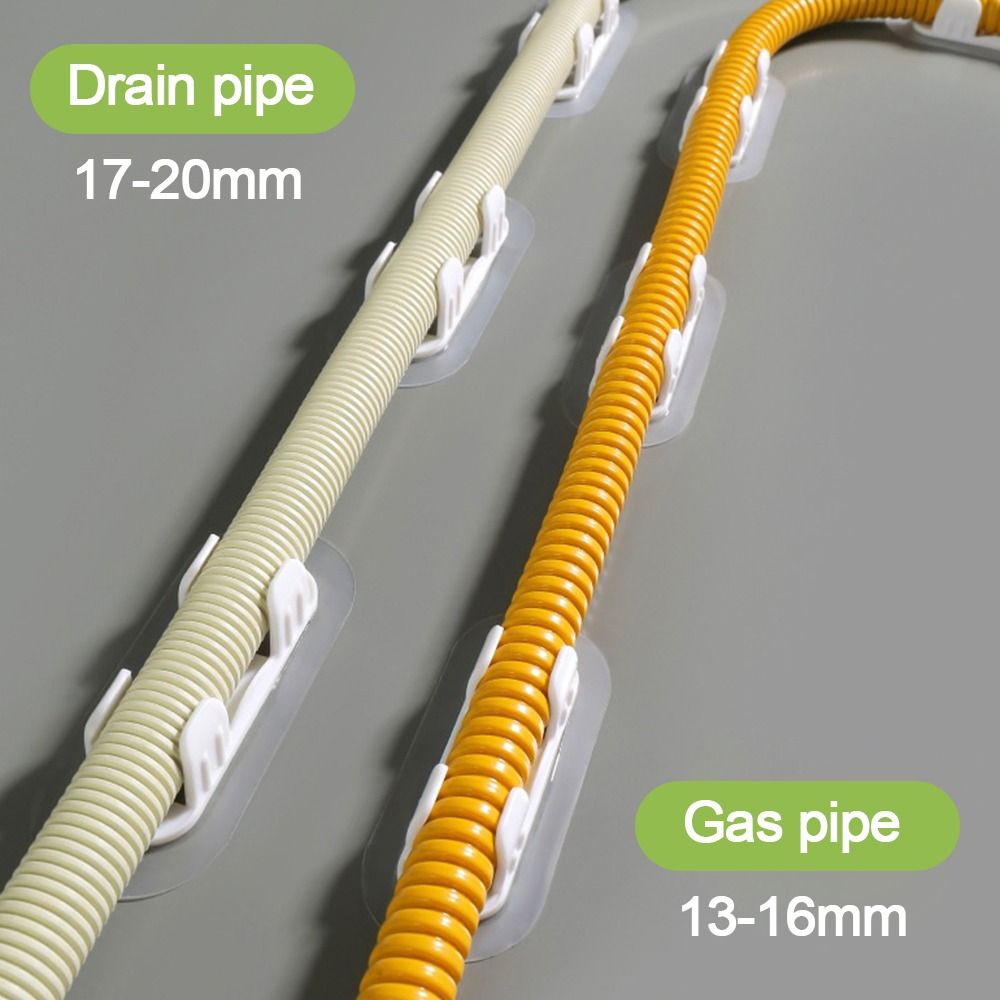 5pcs Plastic Pipe Clamp Hooks  - Drain Pipe Clip ulasan dan harga