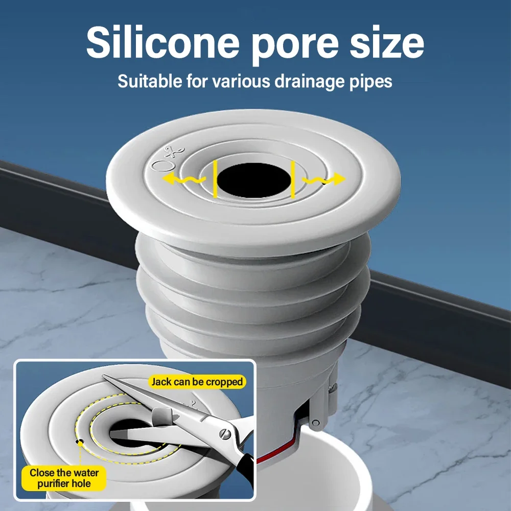 70-75mm Silicone Drains Kitche - Drain Pipe Clip ulasan dan harga